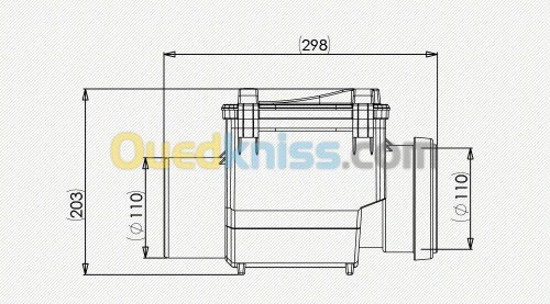 clapet anti-retour PVC d'eau usée