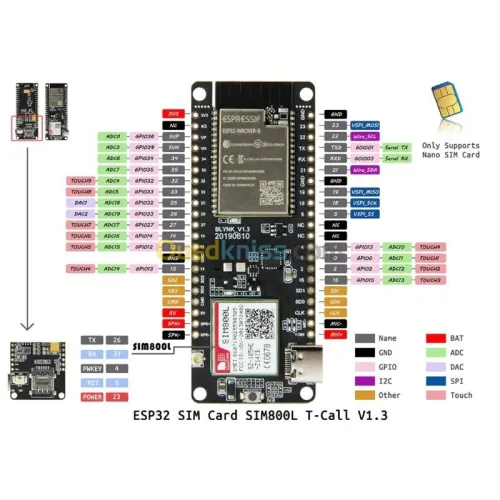ESP32 + MODULE GPRS GSM SIM800L  ARDUINO 