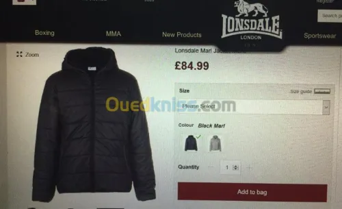 Doudoune lonsdale homme neuf