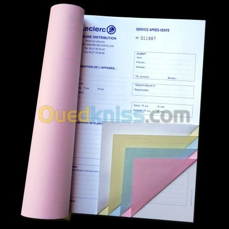 Carnet NCR Autocopiant A7,A6,A5,A4