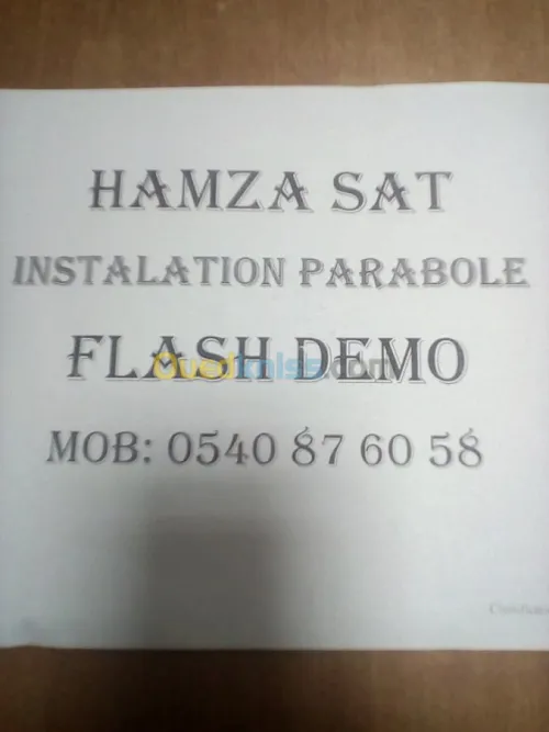 instalation parabol et flash les demo