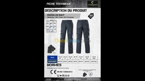 confection des tenues de travail + epi