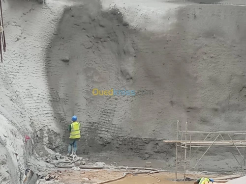 Blindage des talus en béton projeté 