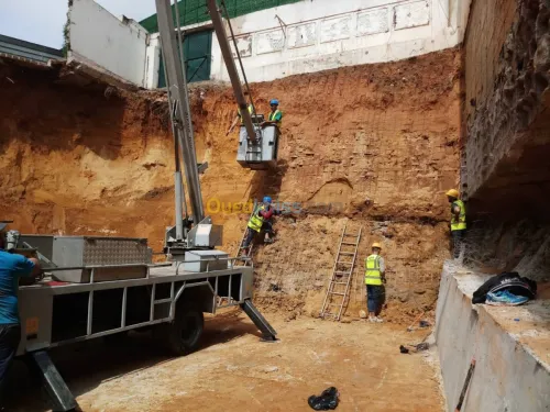 Blindage des talus en béton projeté 