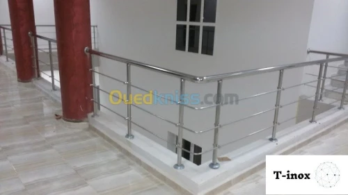 Rampe d'escalier en inox
