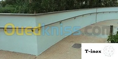 Rampe d'escalier en inox