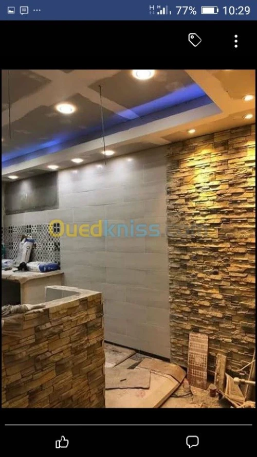 Placo plâtre peinture moderne