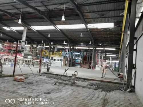 Dallage industriels en truel mecanique