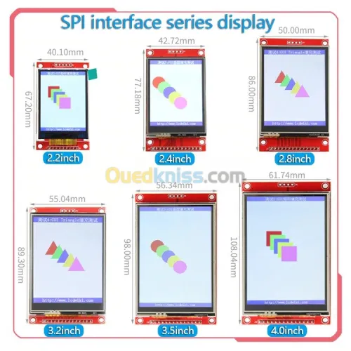 TFT LCD Couleur 3.2/3.5/4.0 Tactile SP 