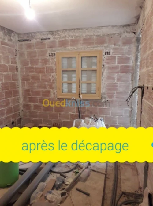 Décapage de platre mort