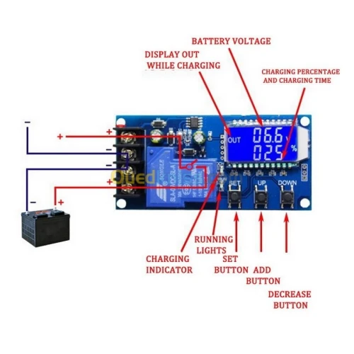 chargeur de batterie 10A 30A (6-60)V arduino 