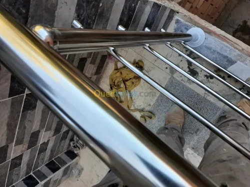 rampe d'escalier inox soudé