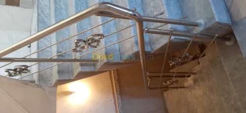 rampe d'escalier inox soudé