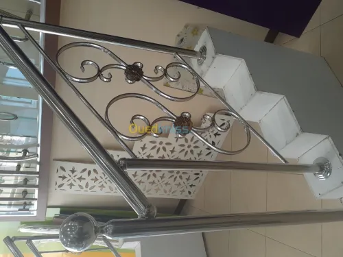 rampe d'escalier inox soudé