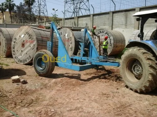 Remorque porte touret  - dérouleuse - 