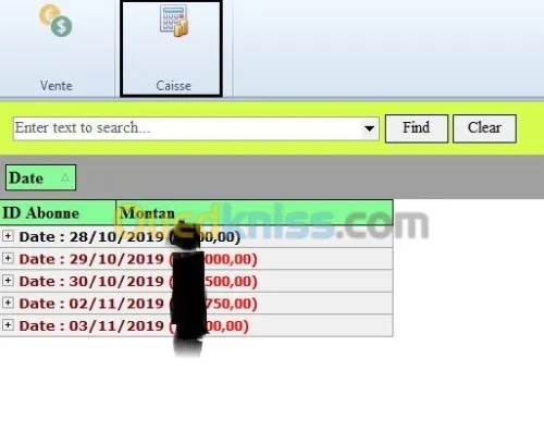 Gestion salle de sport avec poiteuse