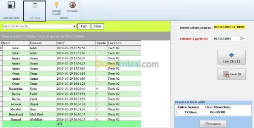 Gestion salle de sport avec poiteuse