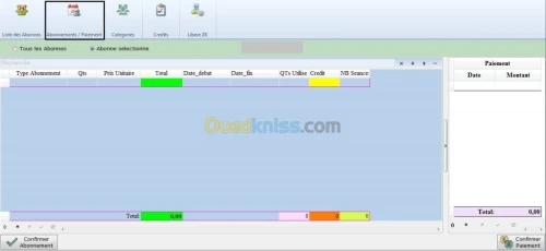 Gestion salle de sport avec poiteuse