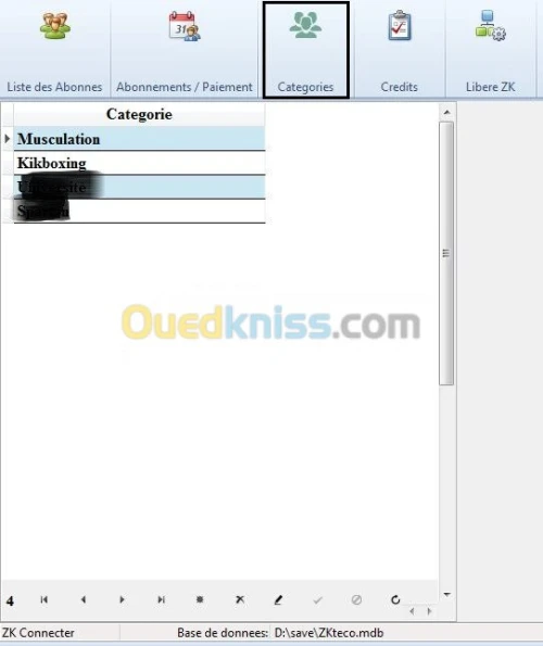 Gestion salle de sport avec poiteuse