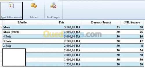 Gestion salle de sport avec poiteuse
