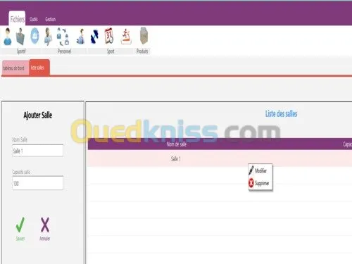 Logiciel salle de sport 