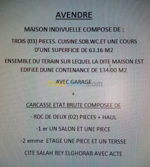 Vente Villa Constantine Constantine