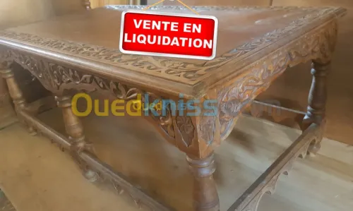 Table bois style mauresque 