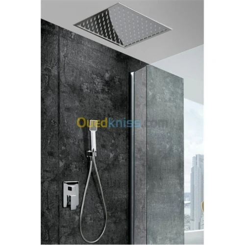DOUCHE ENCASTRABLE FIXATION PLAFOND 40x40 cm