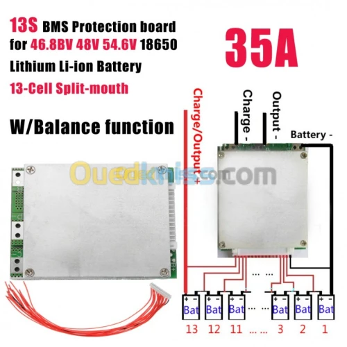 chargeur batterie BMS 13S 48V 35A ARDUINO