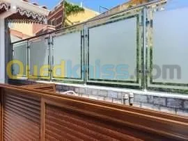 Garde corps en verre inox
