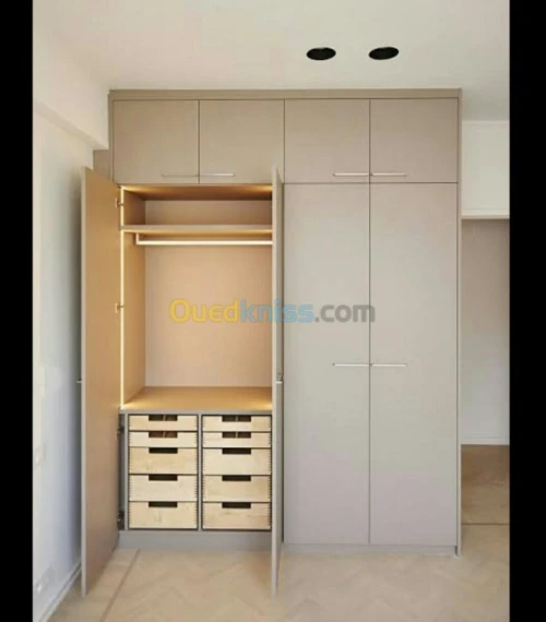 Cuisine mdf ET bois Rouge 