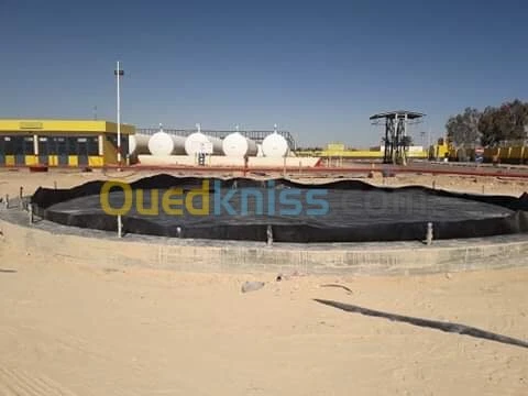 Geomembrane et géotextile 
