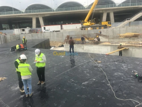 Geomembrane et géotextile 