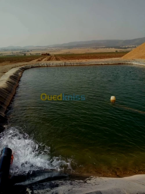 Geomembrane et géotextile 