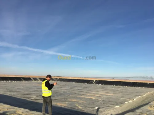 Geomembrane et géotextile 