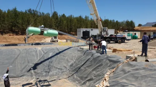 Geomembrane et géotextile 