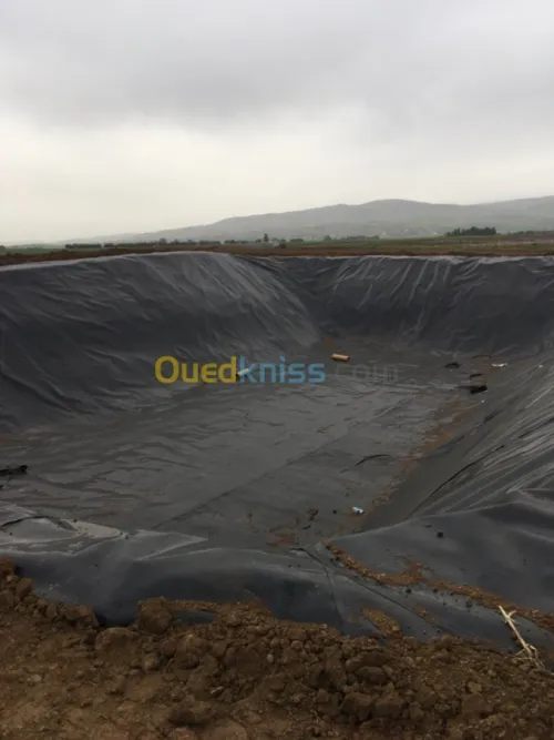 Geomembrane et géotextile 