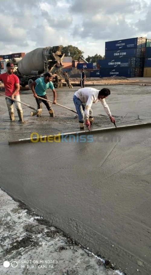 Dallage indudtriel  résine et béton ir