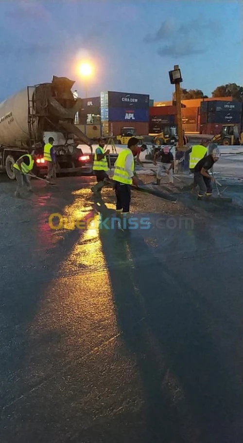 Dallage indudtriel  résine et béton ir