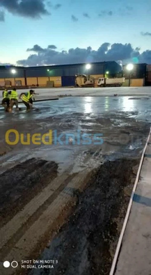 Dallage indudtriel  résine et béton ir