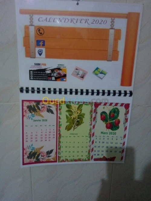 calendrier personnalisé 