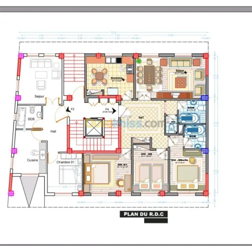 Vente Appartement F2345 Alger Bordj el kiffan