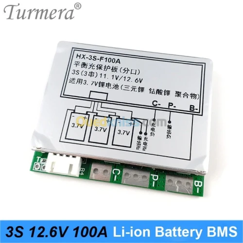 Bms 3S /20A 25A 40A 60A 100A ARDUINO Batterie Lithium 18650 vélo trottinette électrique