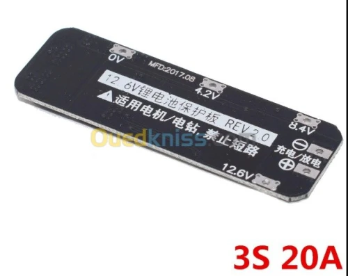 Bms 3S /20A 25A 40A 60A 100A ARDUINO Batterie Lithium 18650 vélo trottinette électrique