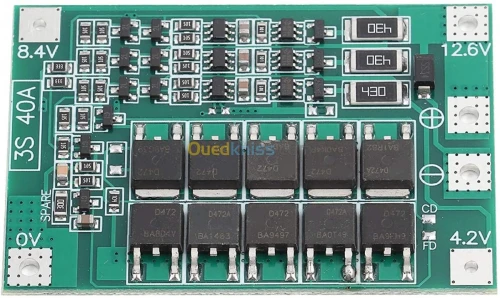 Bms 3S /20A 25A 40A 60A 100A ARDUINO Batterie Lithium 18650 vélo trottinette électrique