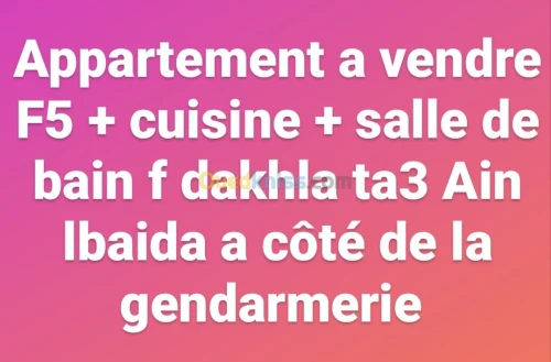 Vente Appartement F5 Oran Oran