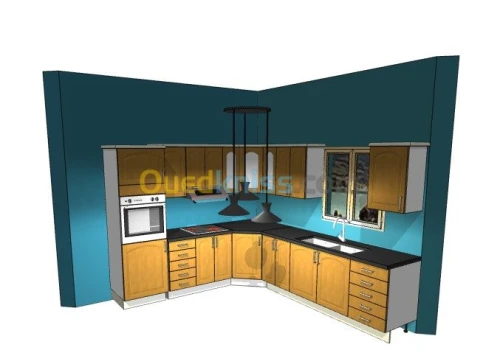 Création cuisine équipée 3D 