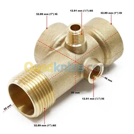 Raccord en laiton 5 voies