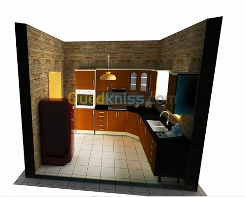 Création cuisine équipée 3D 