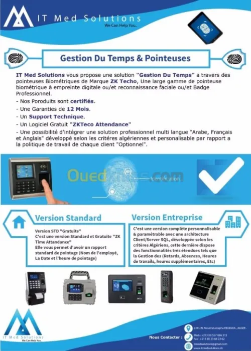Pointeuse Biometrique Algerie
